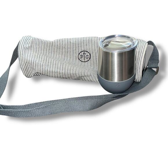 Pampered Chef Canvas Wine Bag Striped & Tumbler Silicone Sleeve 100093 Hostess - Picture 14 of 15